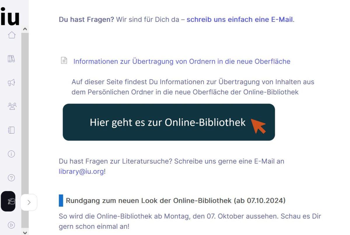 Zugriff auf die Online Bibliothek über myCampus